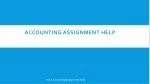 Accounting assignment help - slide 1