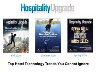 Top Hotel Technology Trends You Cannot Ignore