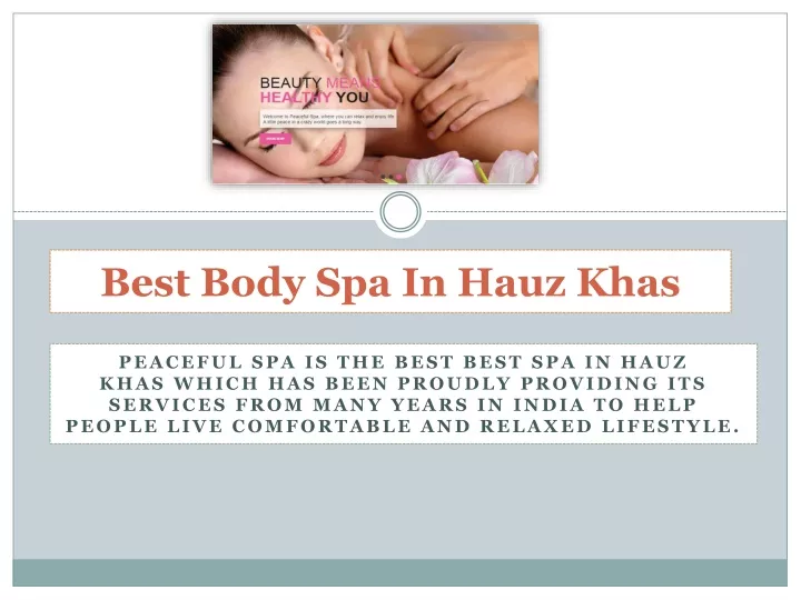 best body spa in hauz khas