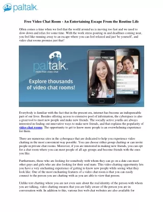 free video chat room an entertaining escape from