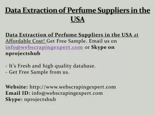 data extraction of perfume suppliers in the usa