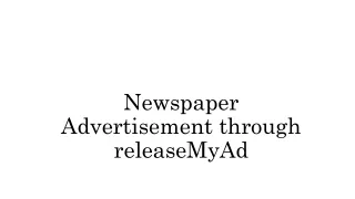newspaper advertisement through releasemyad