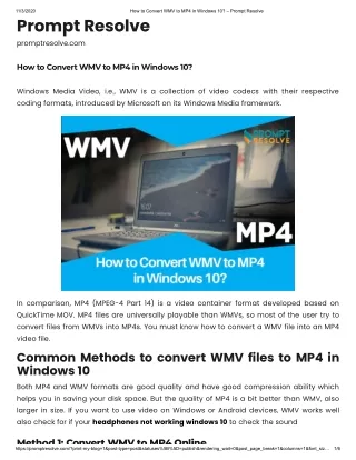 11 3 2020 prompt resolve promptresolve com