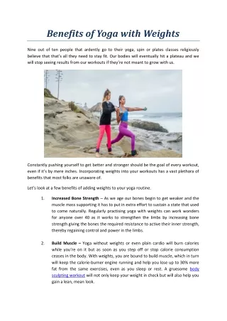 benefits of yoga with weights