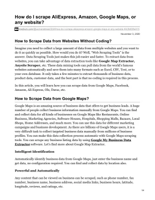 how do i scrape aliexpress amazon google maps