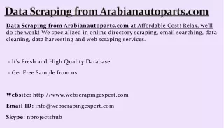 data scraping from arabianautoparts com