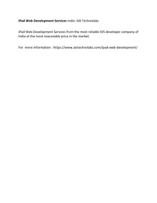 ipad web development services india ais technolabs