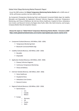 global infant sleep monitoring market research