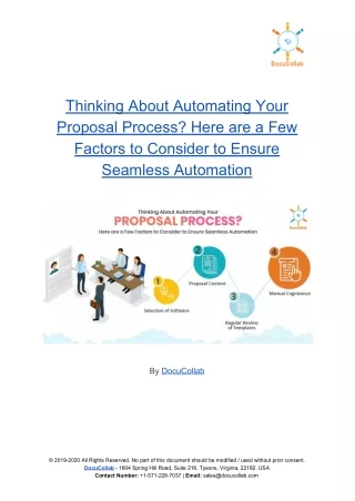 thinking about automating your proposal process