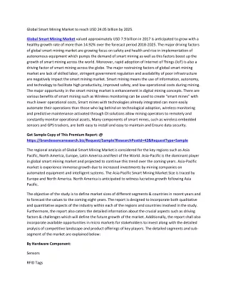 global smart mining market to reach