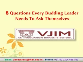 5 5 questions every budding leader needs