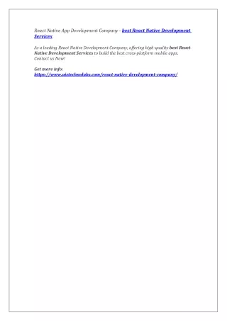 react native app development company best react