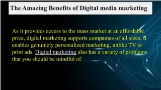 The Amazing Benefits of Digital media marketing