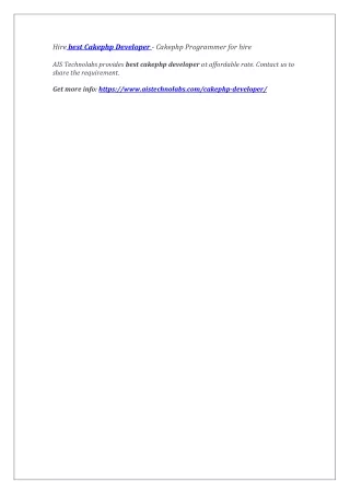 hire best cakephp developer cakephp programmer