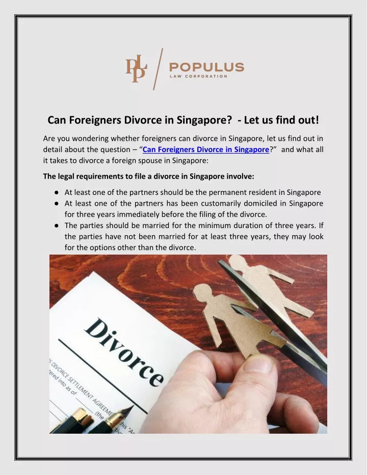 can foreigners divorce in singapore let us find