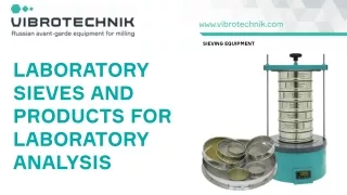 Laboratory sieves products for laboratory analysis - VIBROTECHNIK