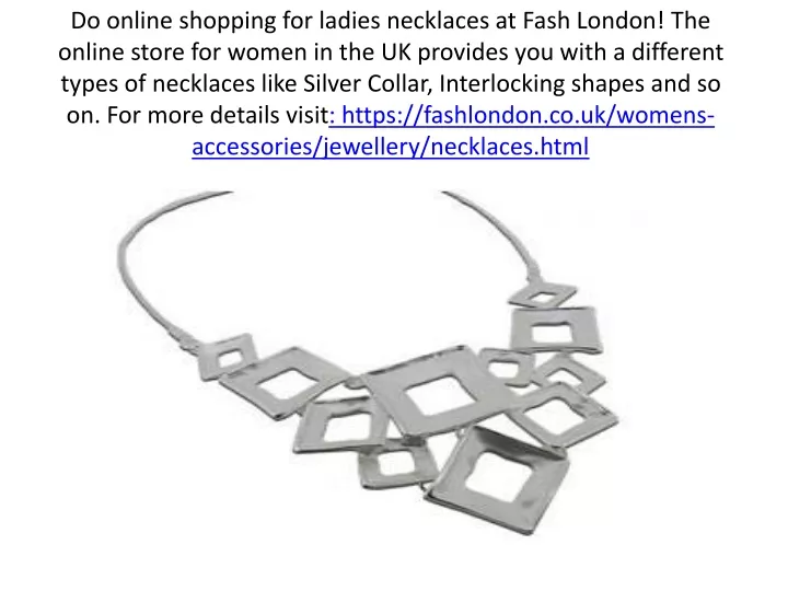 do online shopping for ladies necklaces at fash
