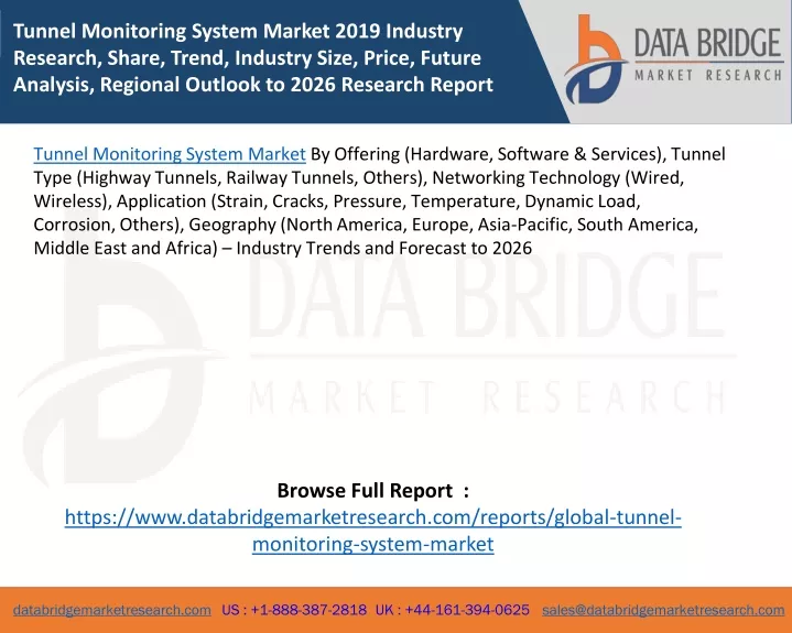 tunnel monitoring system market 2019 industry