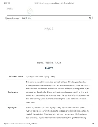 2020 11 3 hao2 protein hydroxyacid oxidase 2 long