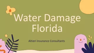 Water damage Florida | Altieri Insurance Consultants