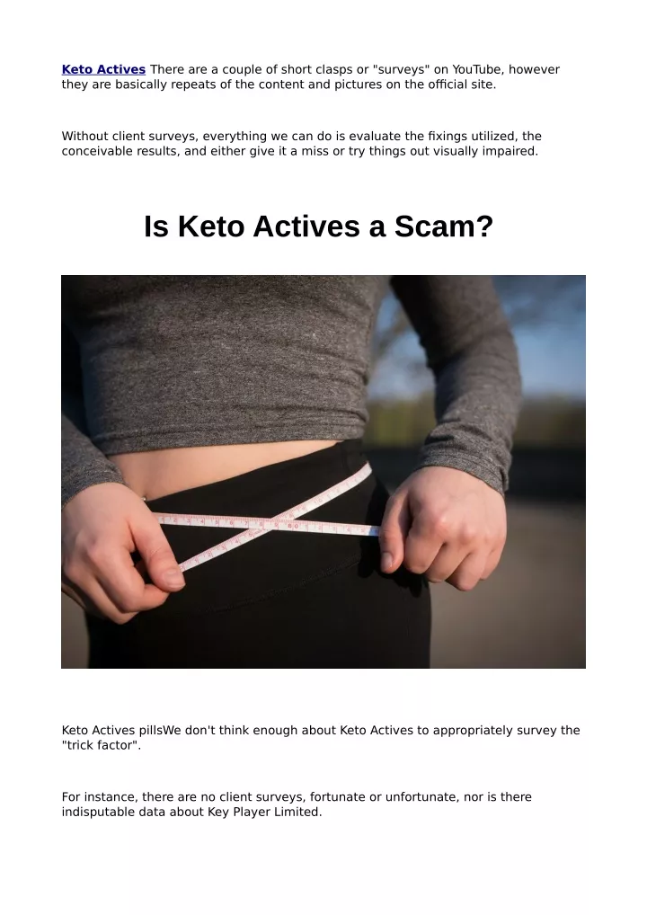 keto actives there are a couple of short clasps