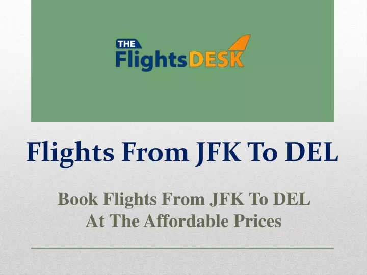 flights from jfk to del