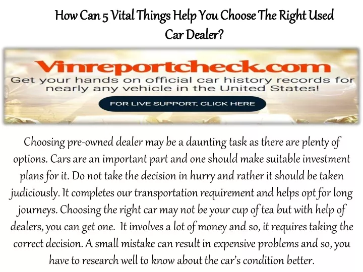 how can 5 vital things help you choose the right