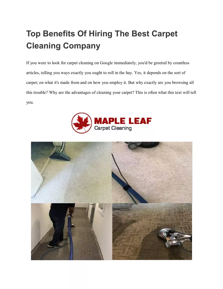 top benefits of hiring the best carpet cleaning
