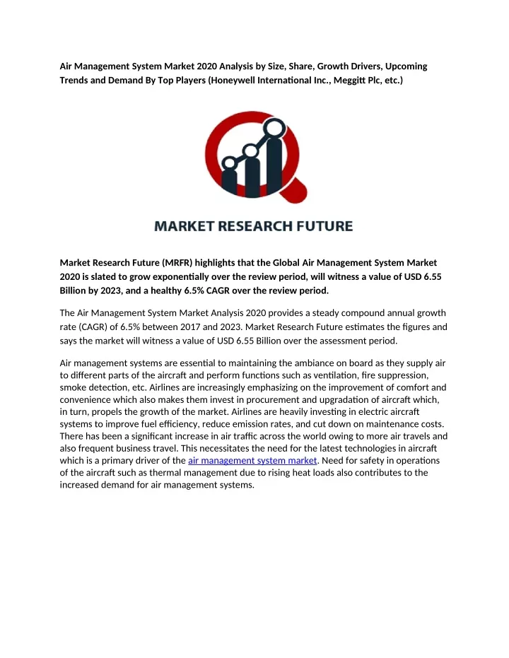 air management system market 2020 analysis