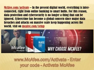 mcafee com activate in the present digital world