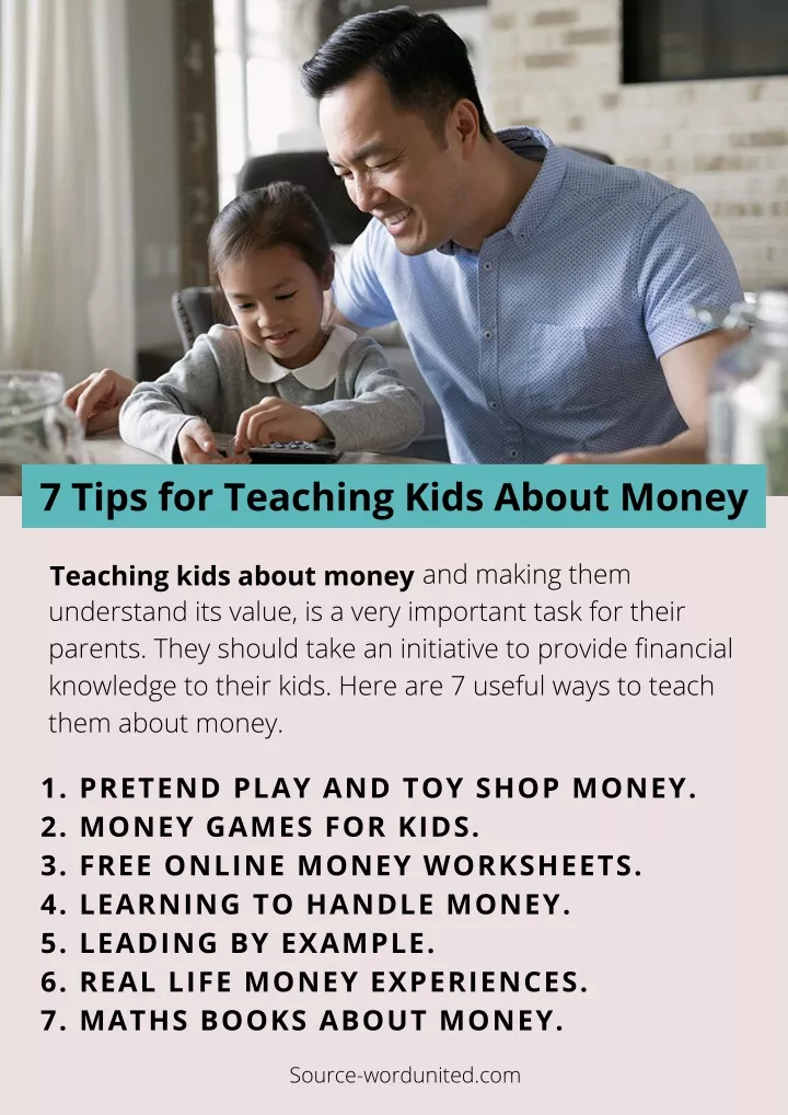 7 tips for teaching kids about money