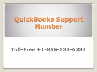 QuickBooks Support Number  1-855-533-6333