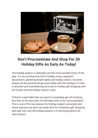 Shop For 3D crystal Holiday Gifts