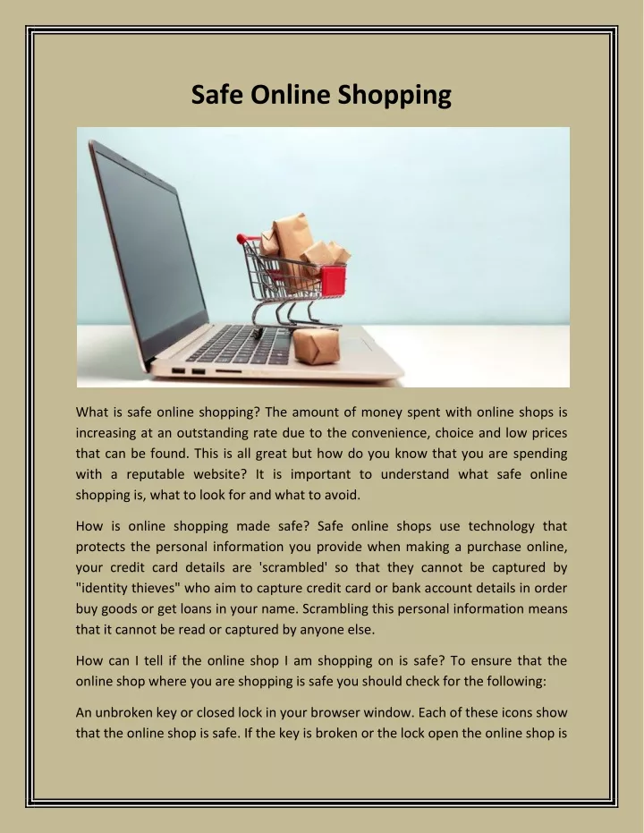 safe online shopping