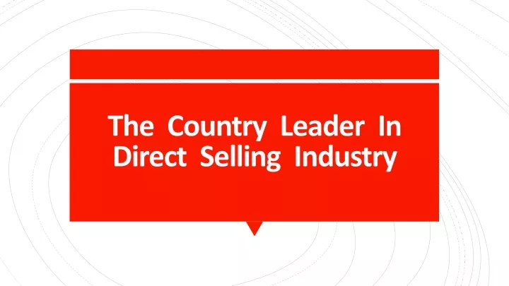 the country leader in direct selling industry