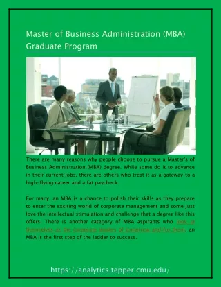 master of business administration mba graduate