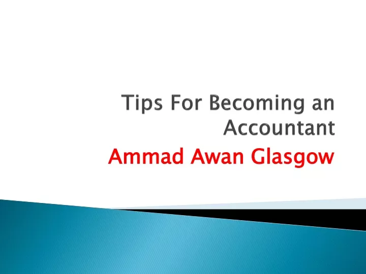 tips for becoming an accountant