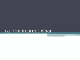 ca firm in preet vihar