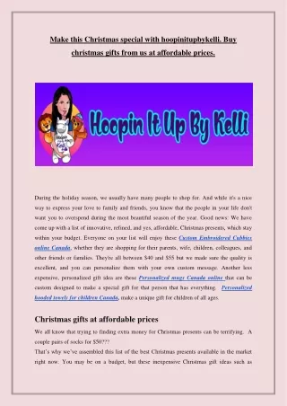 Make this Christmas special with hoopinitupbykelli. Buy christmas gifts from us at affordable prices.
