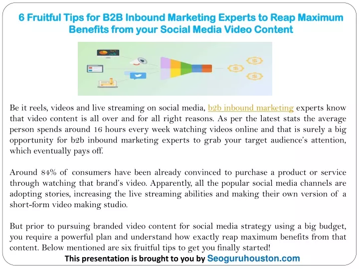 6 fruitful tips for b2b inbound marketing experts