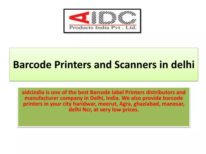 barcode printers and scanners in delhi