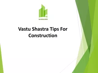 Vastu Shastra Tips For Your House