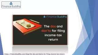 The Dos and Don’ts for filing Income-Tax Return
