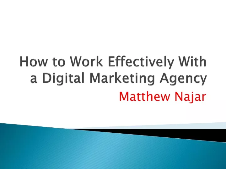 how to work effectively with a digital marketing agency