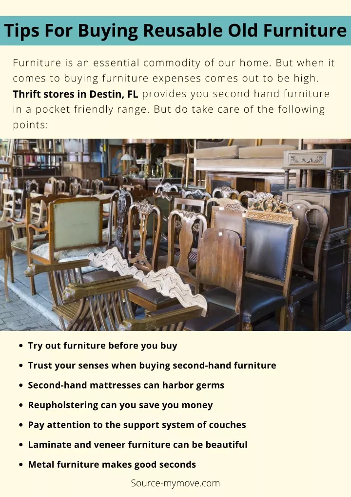tips for buying reusable old furniture