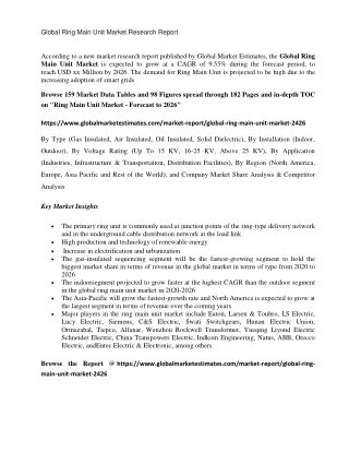 global ring main unit market research report