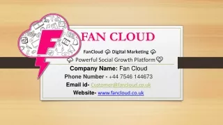 Fan Cloud a Social Company | Grow Followers | Develop Digital Brands