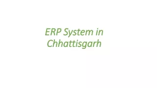ERP system in Chhattisgarh