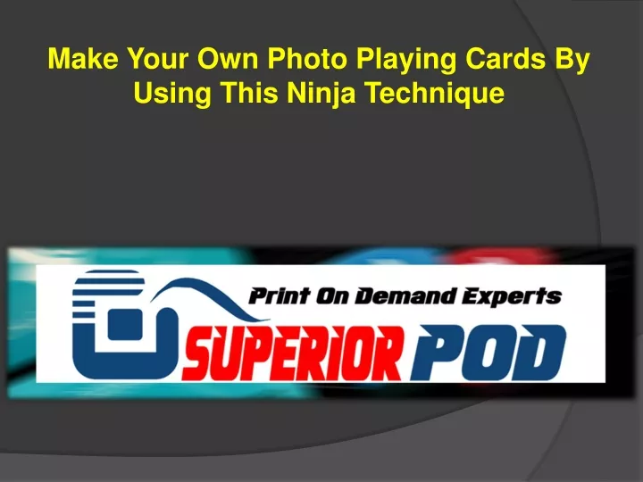 make your own photo playing cards by using this
