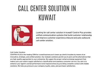 call center solution in kuwait